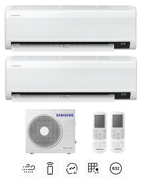 Multi-systems  SAMSUNG Wind-Free Avant 2,0kW + 5,0kW