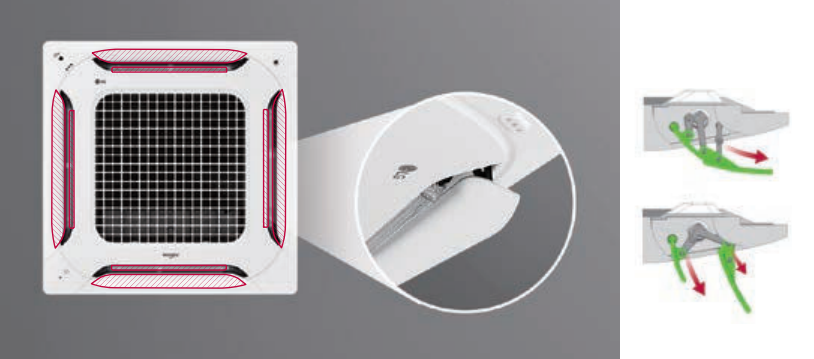 Cassette air conditioner LG H-INVERTER 2,5 kW R32