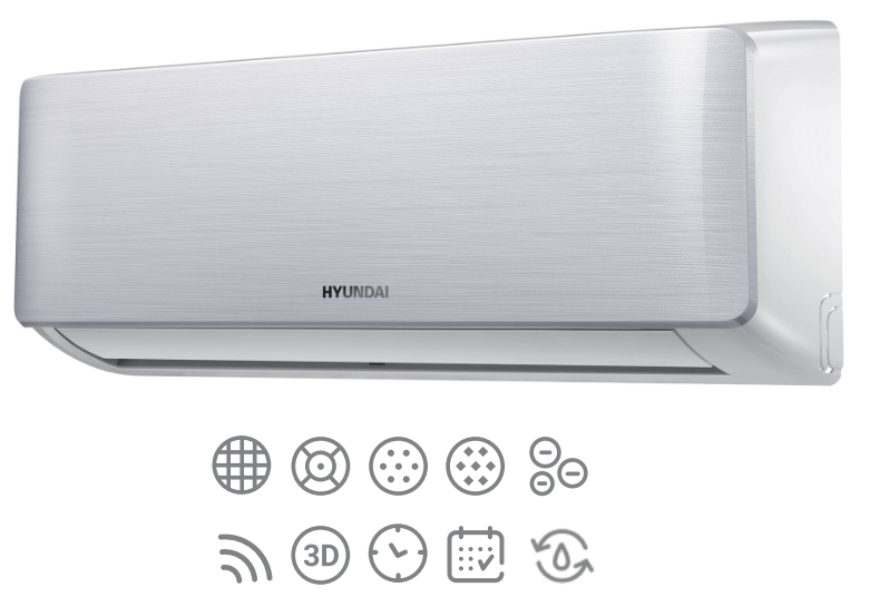 Wall Air Conditioner Hyundai ELITE SILVER 2,6 kW