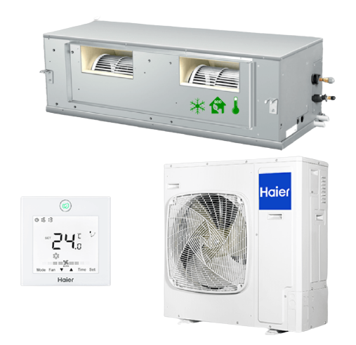 Haier Duct Duct Air Conditioner with a high pressure of 13,5 kW