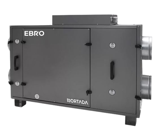NORTADA EBRO-H-250 Stehender Rekuperator mit Stutzen an den Seiten