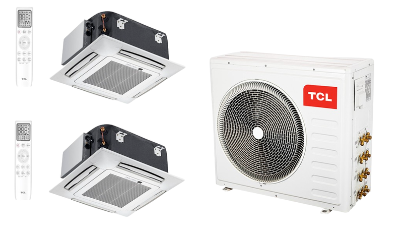 TCL Multi-Kassetten-Bausatz 2x 3,5kW + jed.ext 5.0kW neu 2024