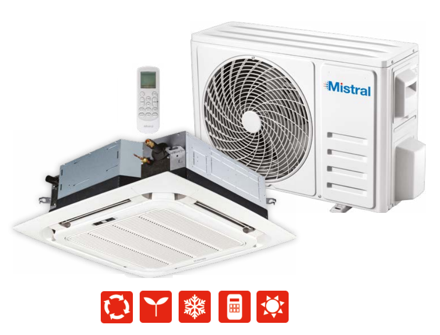 Kassettenklimaanlage Mistral 3,4 kW MIS-12CHRH/DV