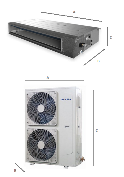 Klimatyzator kanałowy SEVRA 14,0kW