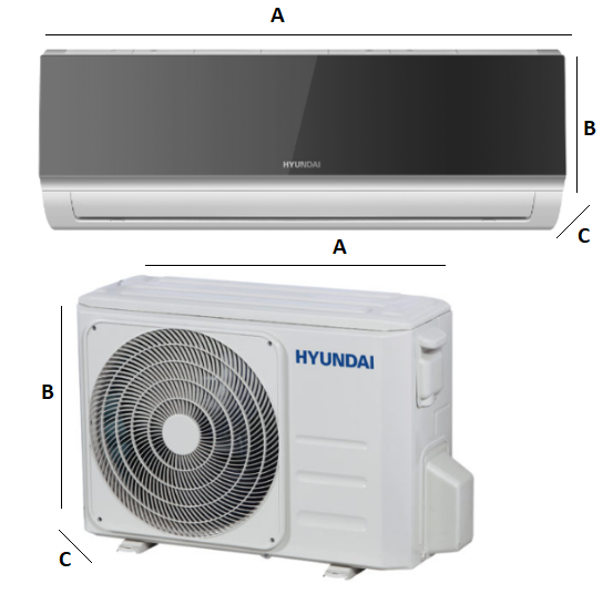 Wandklimaanlage HYUNDAI Elegance Black 3.6kW