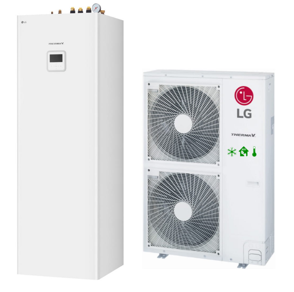 LG Hydrosplit IWT heat pump with an integrated 12kW 1F DHW tank