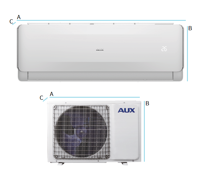 Wandklimaanlagen  AUX FREEDOM 2,6kW