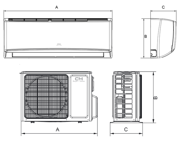 Wandklimaanlage C&H ALPHA 3,2 kW