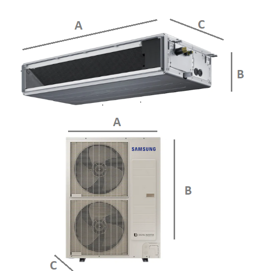 Klimatyzator kanałowy SAMSUNG MSP 13,4kW