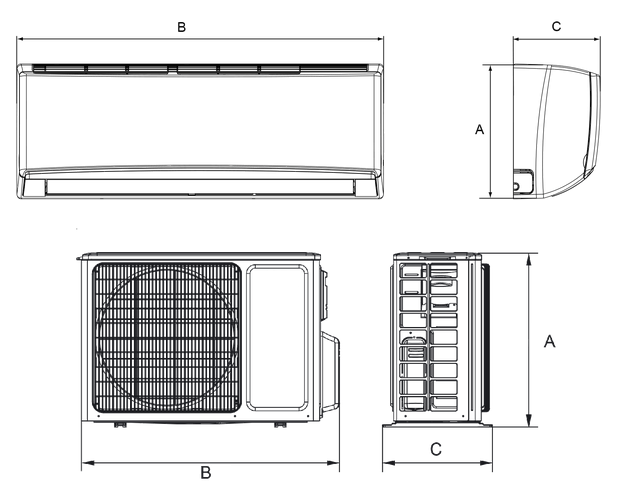 Wandklimaanlage DAIKIN  SCHWARZ STYLISH 3,4kW