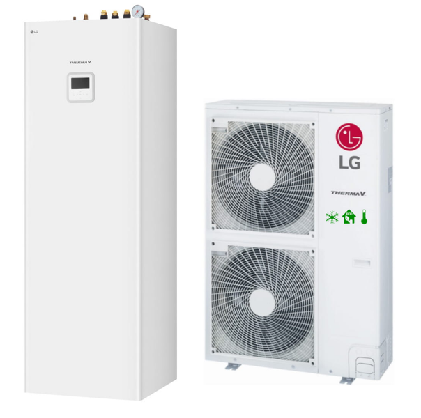 LG Hydrosplit IWT heat pump with an integrated 14kW 1F DHW tank