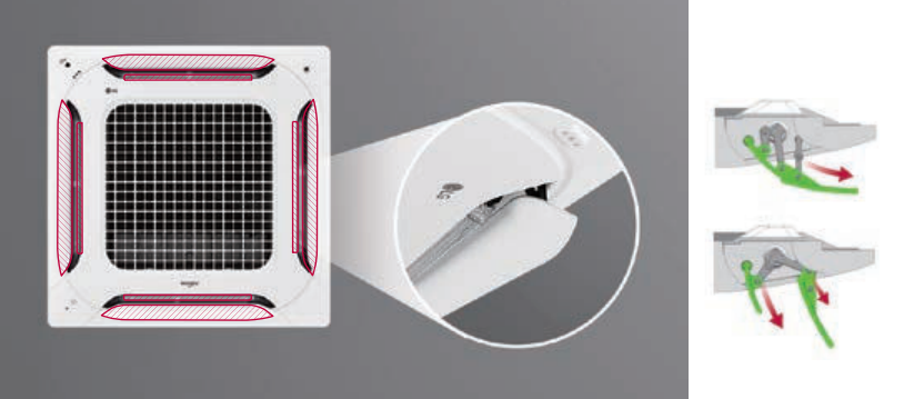 Cassette air conditioner LG H-INVERTER 3,4 kW R32