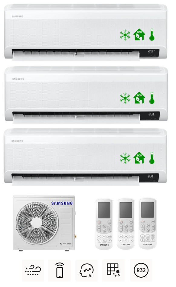 Zestaw multi SAMSUNG Wind-Free Avant 2x 3,5kW + 2,5kW