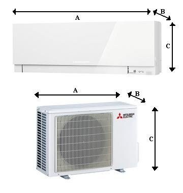 Wandklimaanlage MITSUBISHI White Premium 3,5kW