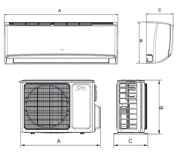 Wandklimaanlage C&H VERITAS 2,5 kW