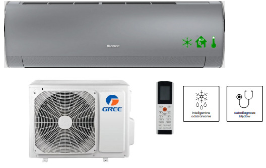Wandklimaanlage GREE Fairy Silver 2.7kW