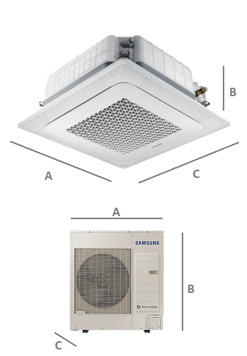 Klimatyzator kasetonowy SAMSUNG STF WIND-FREE 12,0kW 380V