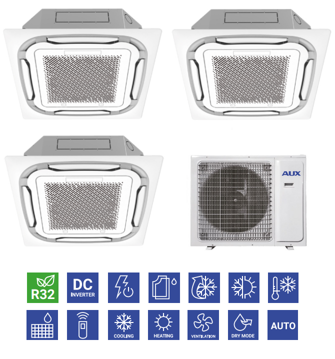 Zestaw multi kasetonowy AUX 2,8kW + 3,6kW + 5,0kW