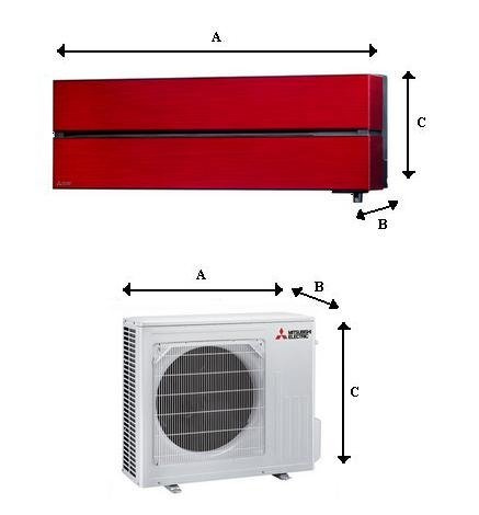 Air conditioner  MITSUBISHI Ruby Red Diamond 5,0kW