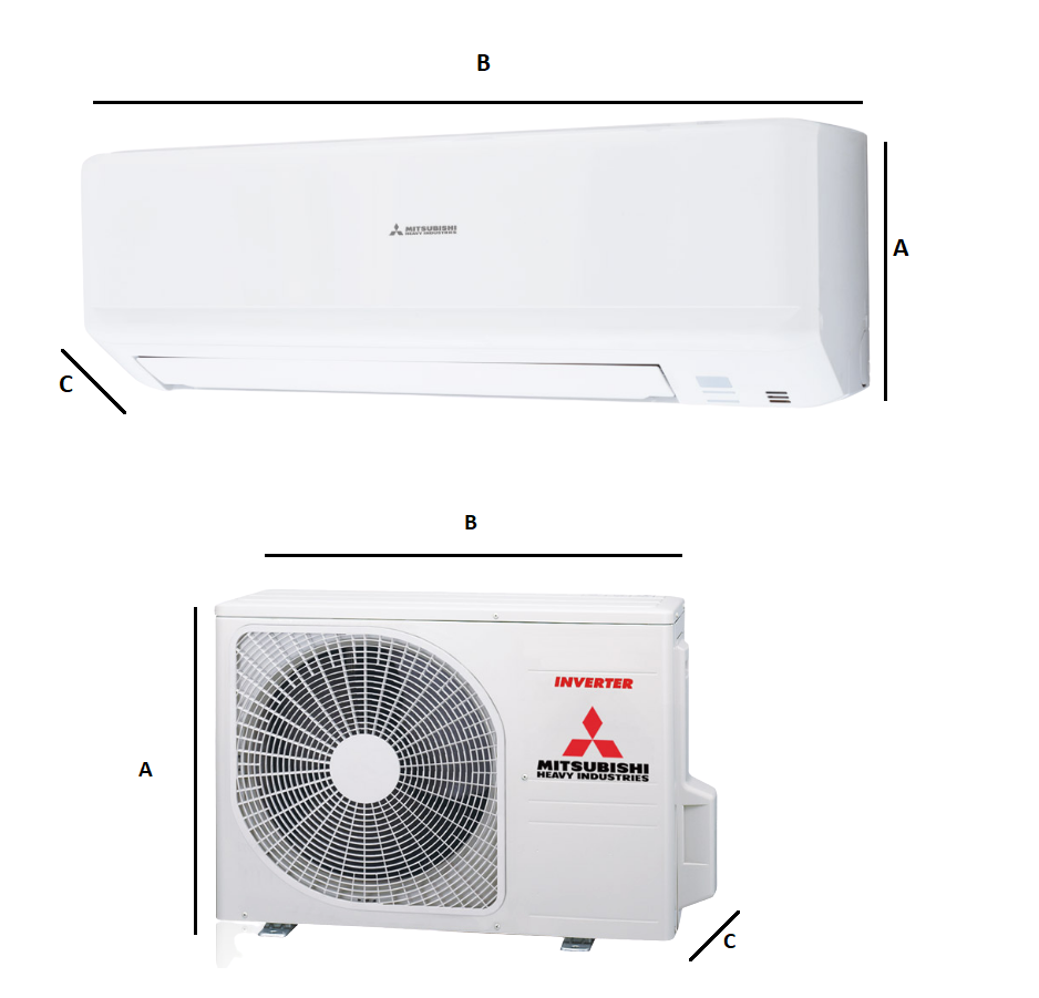 Wandklimaanlagen Mitsubishi Heavy Standard 3,2 kW