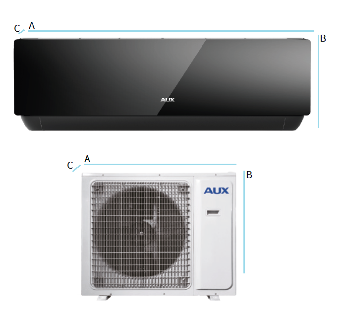 Multi-systems AUX J-SMART ART 2,5 kW + 3,5 kW + 5,2 kW