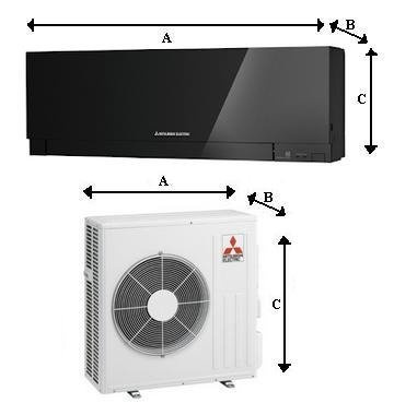 Air conditioner MITSUBISHI Black Premium 5,0kW