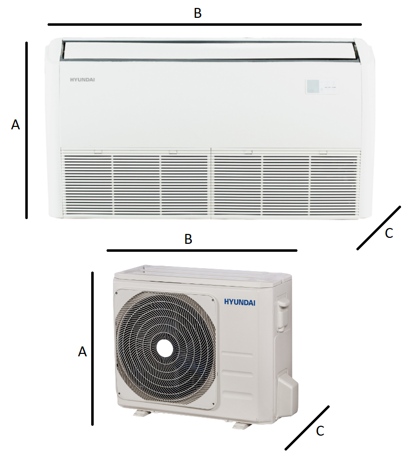 Air conditioner Floor and ceiling Hyundai 7,0 kW