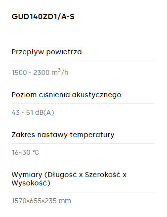 Klimatyzator przypodłogowo-sufitowy GREE 13,4kW