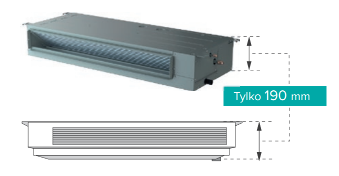 HISENSE Niederdruck-Kanalklimagerät (schlank) 2,6 kW