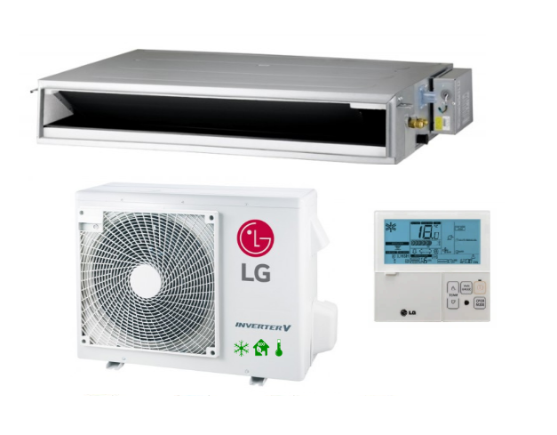 Duct air conditioner LG H-Inverter low static pressure 3,4 kW