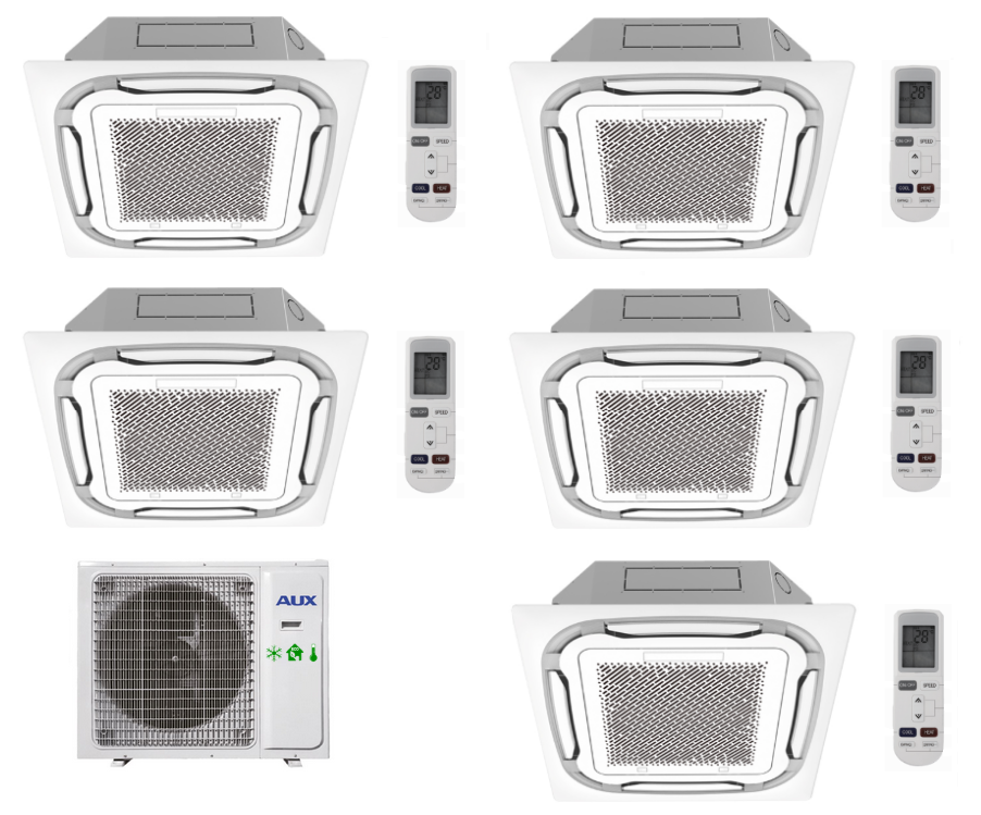 Zestaw multi kasetonowy AUX 2x 2,8kW + 3x 3,6kW