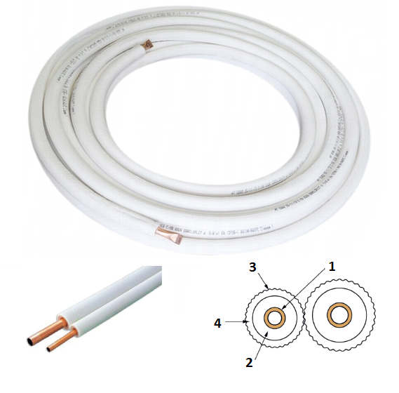 Rura do klimatyzacji chłodnicza miedziana 3/8” 25m
