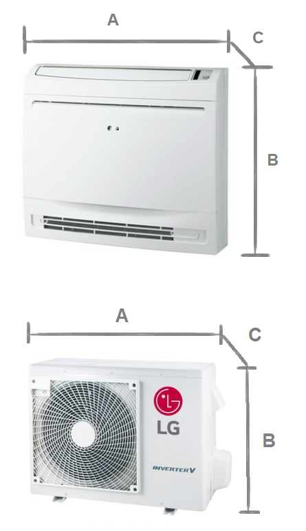  Konsolenklimaanlage LG Standard Inverter 2,6 kW