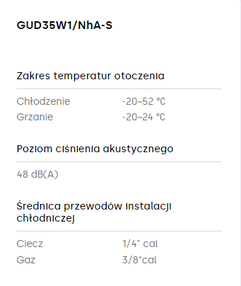 Klimatyzator kanałowy GREE GUD35PS/A-T 3,5kW