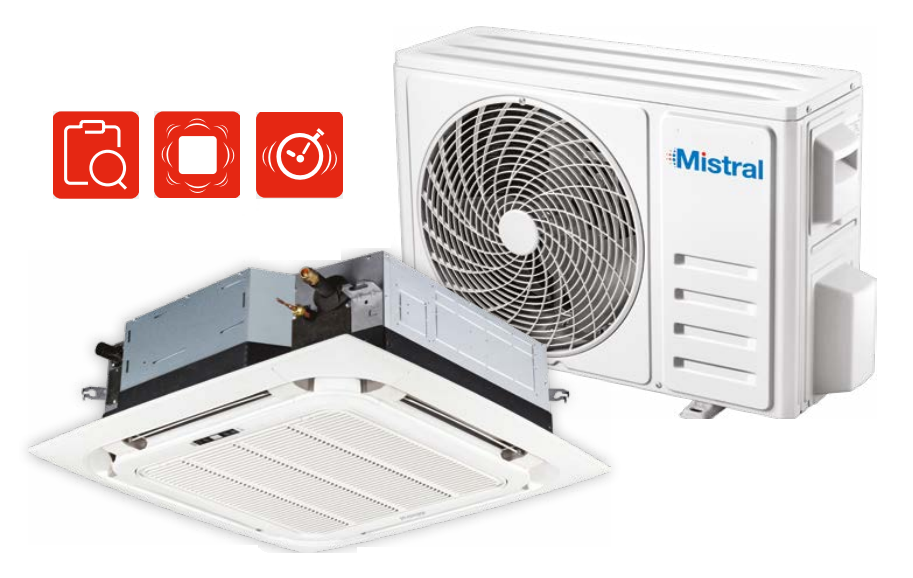 Cassette air conditioner Mistral 3,4 kW MIS-12CHRH/DV