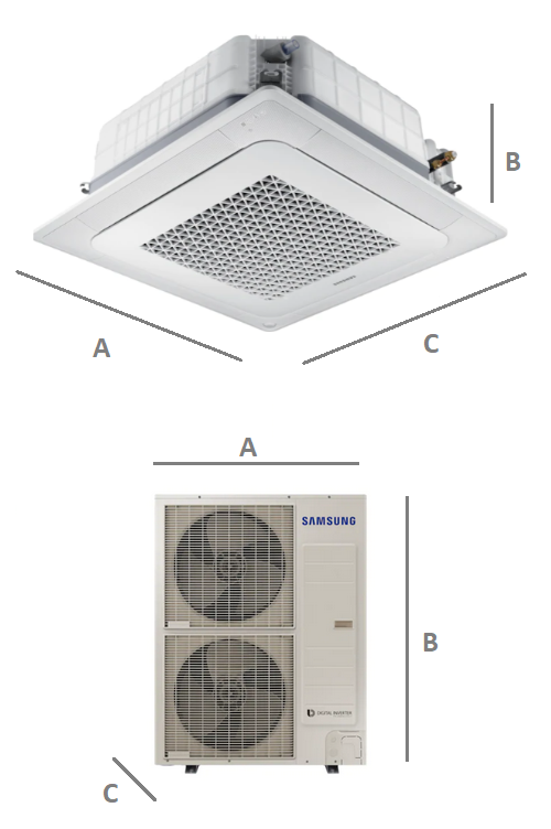 Klimatyzator kasetonowy SAMSUNG STF WIND-FREE 13,4kW 230V