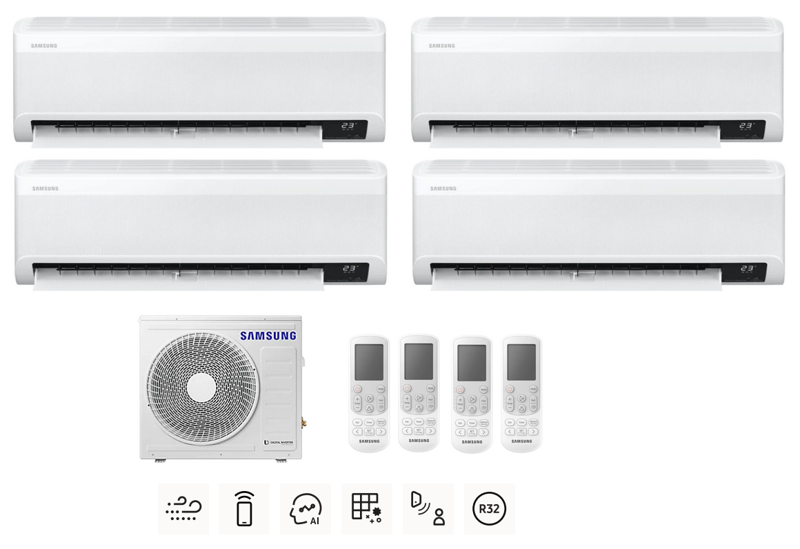 Multi-systems SAMSUNG Wind-Free Elite 4x 2,0kW