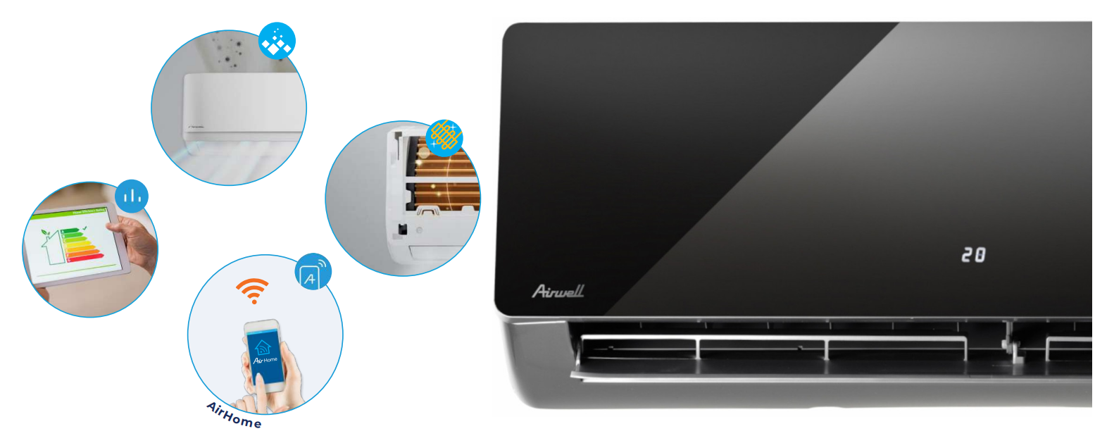 Wall air conditioner AIRWELL HDMB Harmonia Mirror 5,2 kW