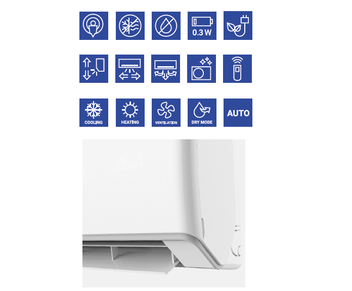 Wandklimaanlagen AUX HALO AUX-18HA 5,5kW