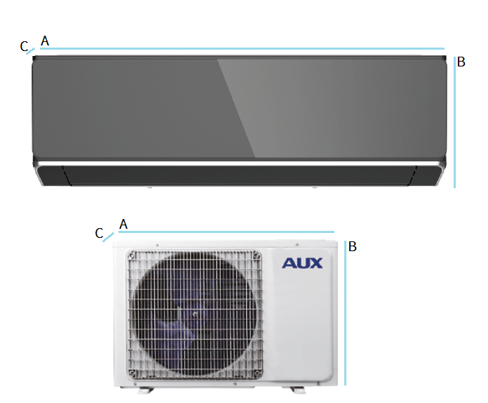 Wall air conditioner AUX HALO DELUXE 2,7kW