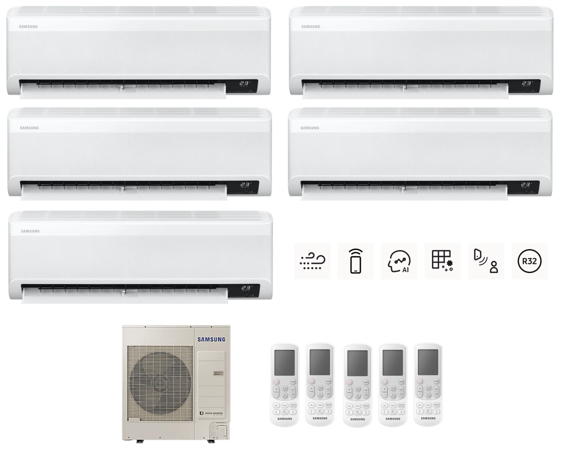 Multi-systems SAMSUNG Wind-Free Elite 5x 2,0kW