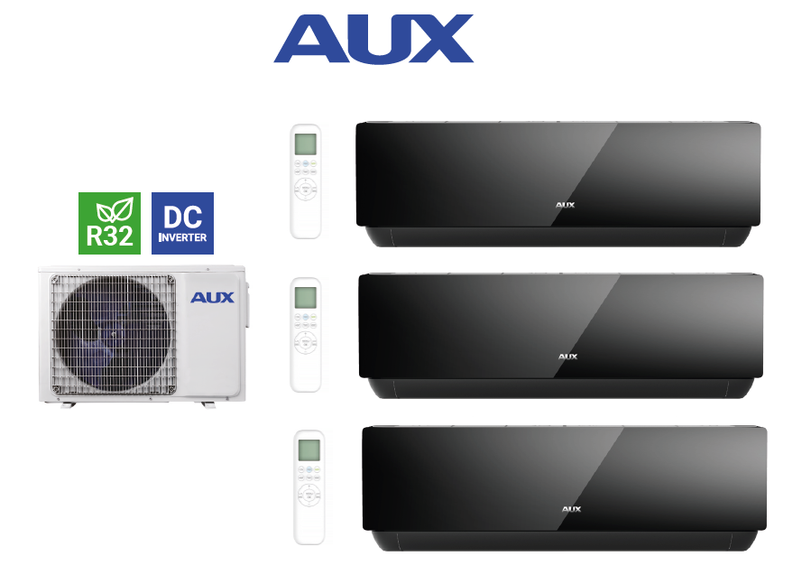 Multi-Systeme AUX J-SMART ART 2x 2,0kW + 5,2 kW