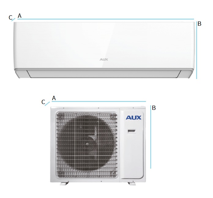 Wandklimaanlagen AUX HALO AUX-24HA 7,3kW