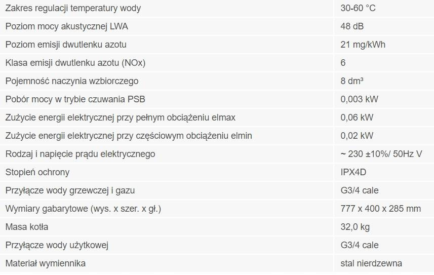 TERMET KOCIOŁ 1F ECOCONDENS CRYSTAL II PLUS 20