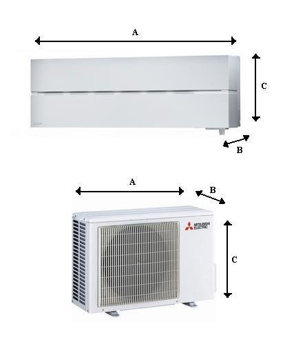 Wandklimaanlage MITSUBISHI Natural White Diamond 3,5kW