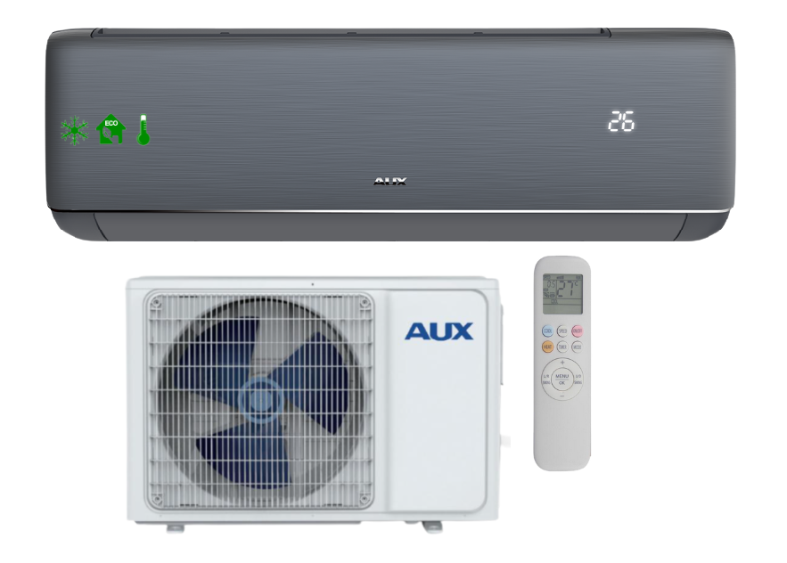 Wandklimagerät AUX Q-SMART PREMIUM GRAU AUX-12QB 3,5kW
