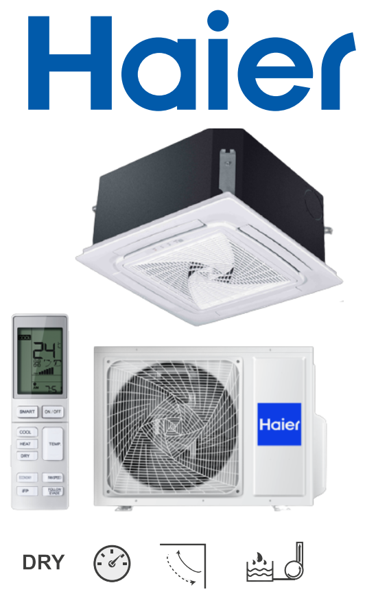Haier Cassette Cassette Mini type air conditioner compact  4-way air flow 5,0 kW