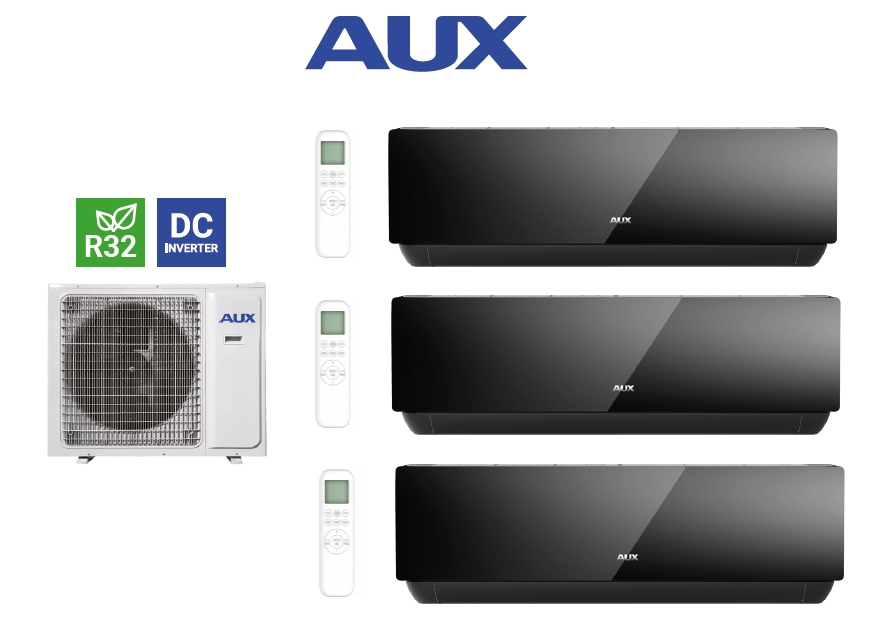 Multi-systems AUX J-SMART ART 2,5 kW + 3,5 kW + 5,2 kW