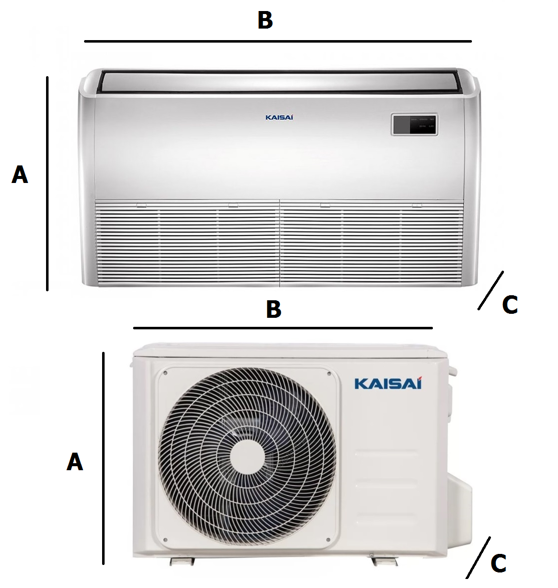 Kaisai Klimaanlage Boden und Decke KUE 14,1 kW