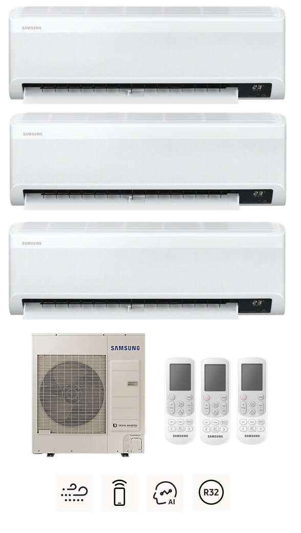 Zestaw multi SAMSUNG Wind-Free Comfort 2x 2,5kW + 5,0kW